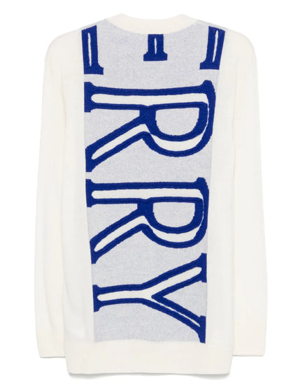 Intarsia-Logo Wool Sweater