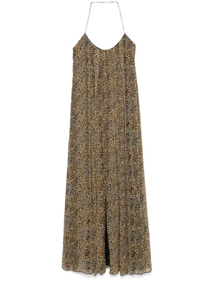Leopard-Print Maxi Dress