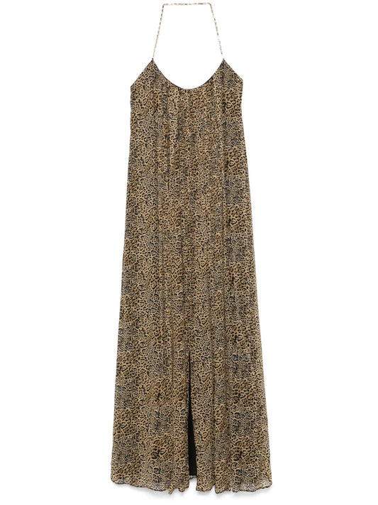 Leopard-Print Maxi Dress