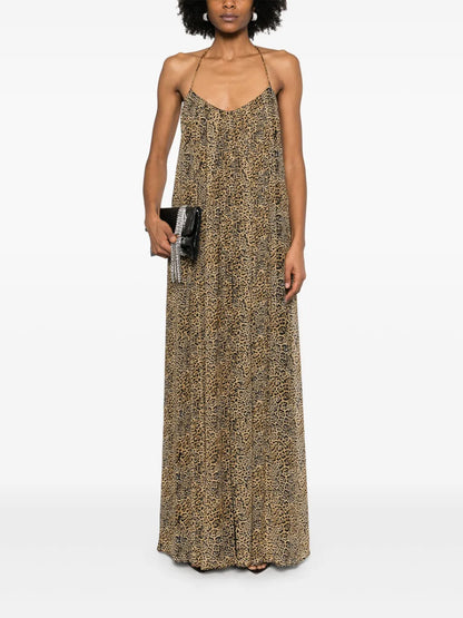 Leopard-Print Maxi Dress