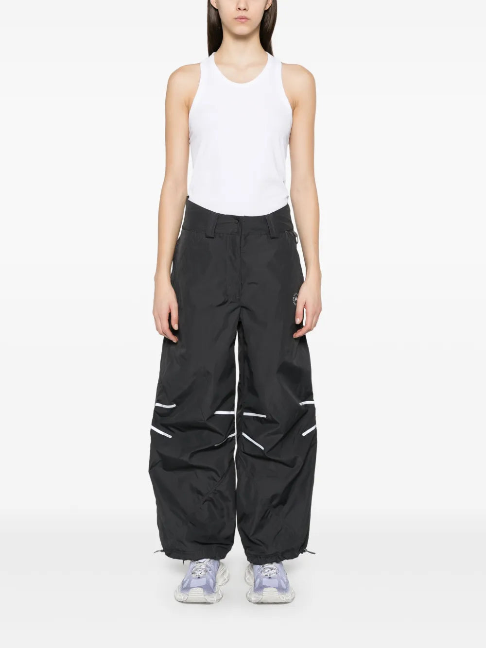 Wide-Leg Track Trousers