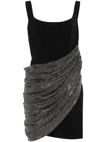 Crystal-Embellished Mini Dress