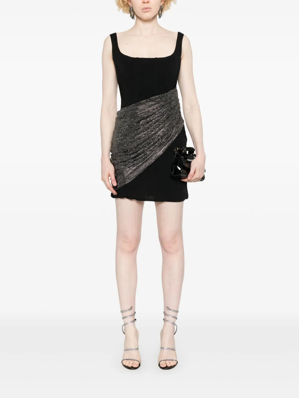 Crystal-Embellished Mini Dress