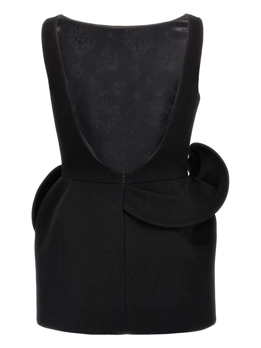 Floral-Appliqué Sheath Mini Dress