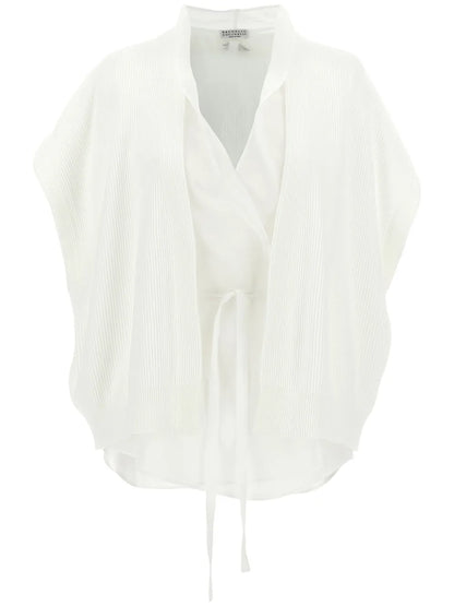 Layered Wrap Blouse