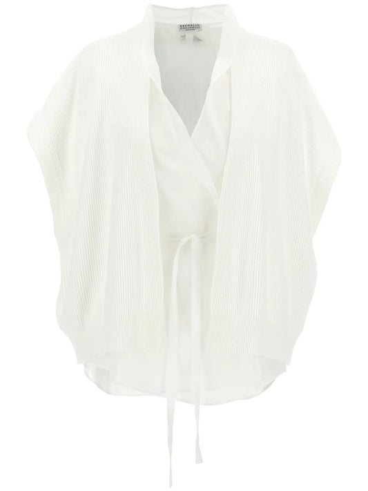 Layered Wrap Blouse