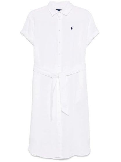 Oxford Belted Midi Dress