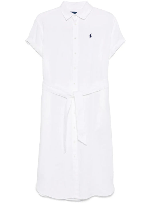 Oxford Belted Midi Dress