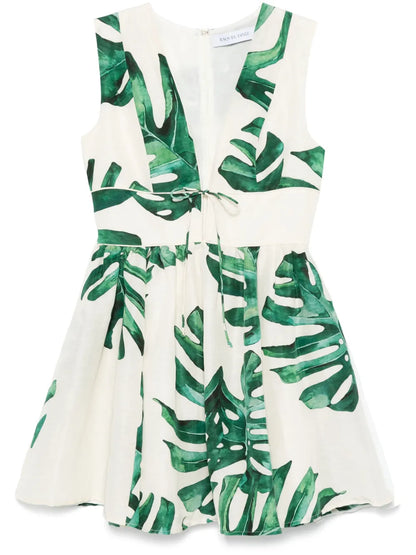 Leaf-Print Dress