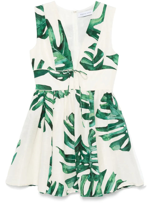 Leaf-Print Dress