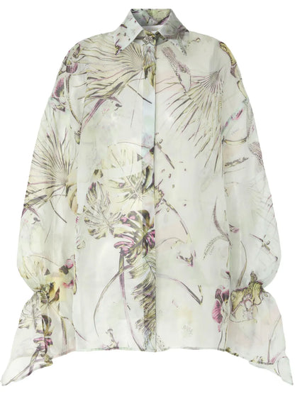 Jungle Flower-Print Shirt