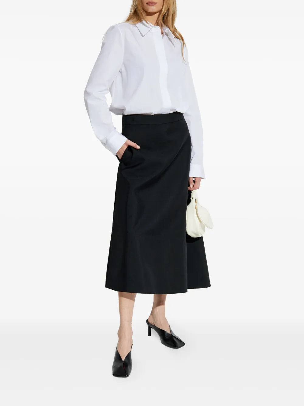 Asymmetric Midi Skirt