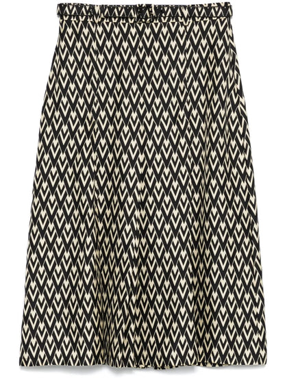 Logo-Print Midi Skirt