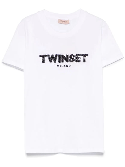 Sequinned-Logo T-Shirt