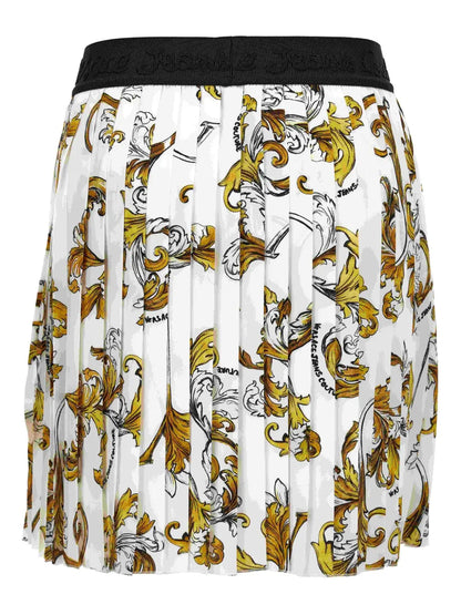 Printed Pleated Skirt