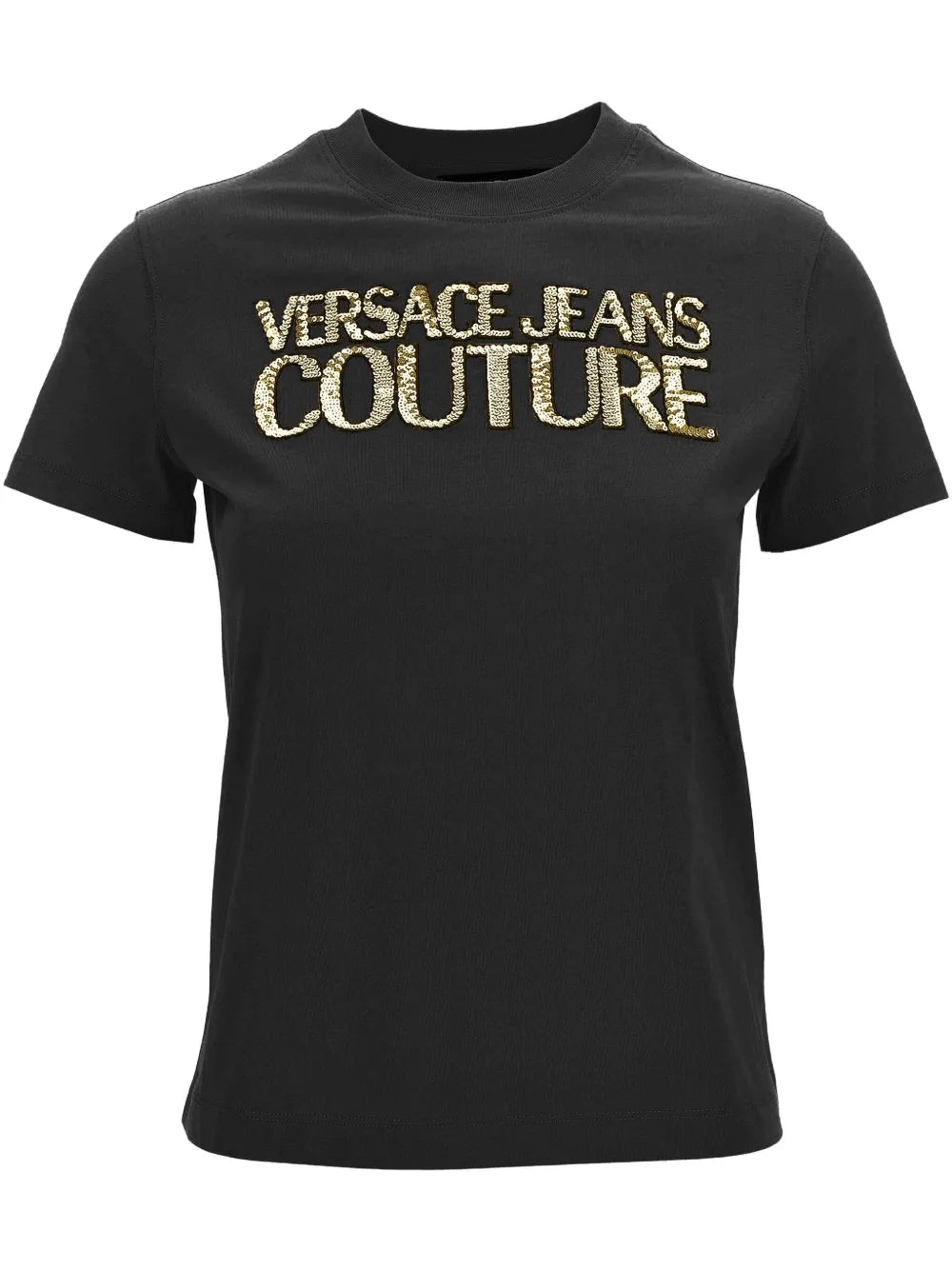 Sequin-Logo Cotton T-Shirt