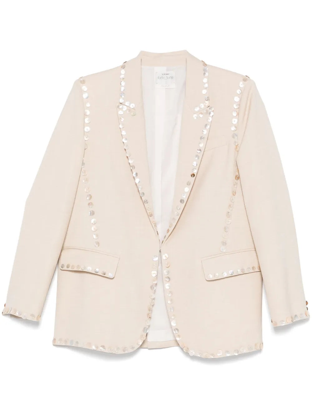 Button-Embellished Blazer