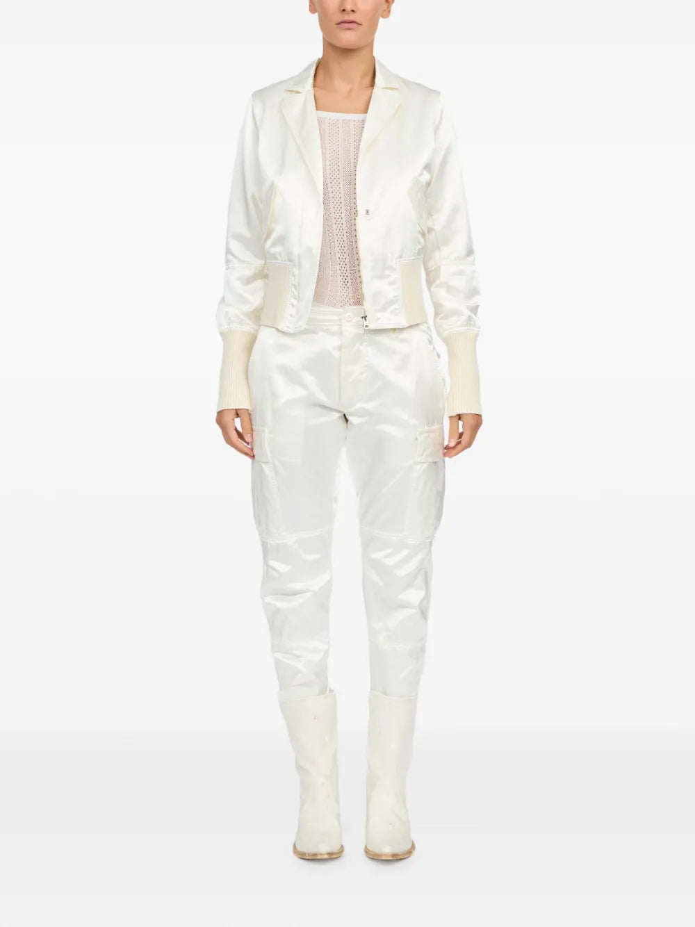 Satin-Finish Bomber Jacket