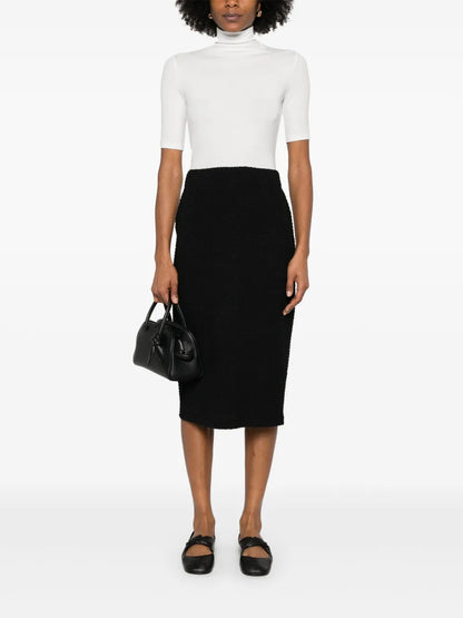 Smocked Midi Skirt