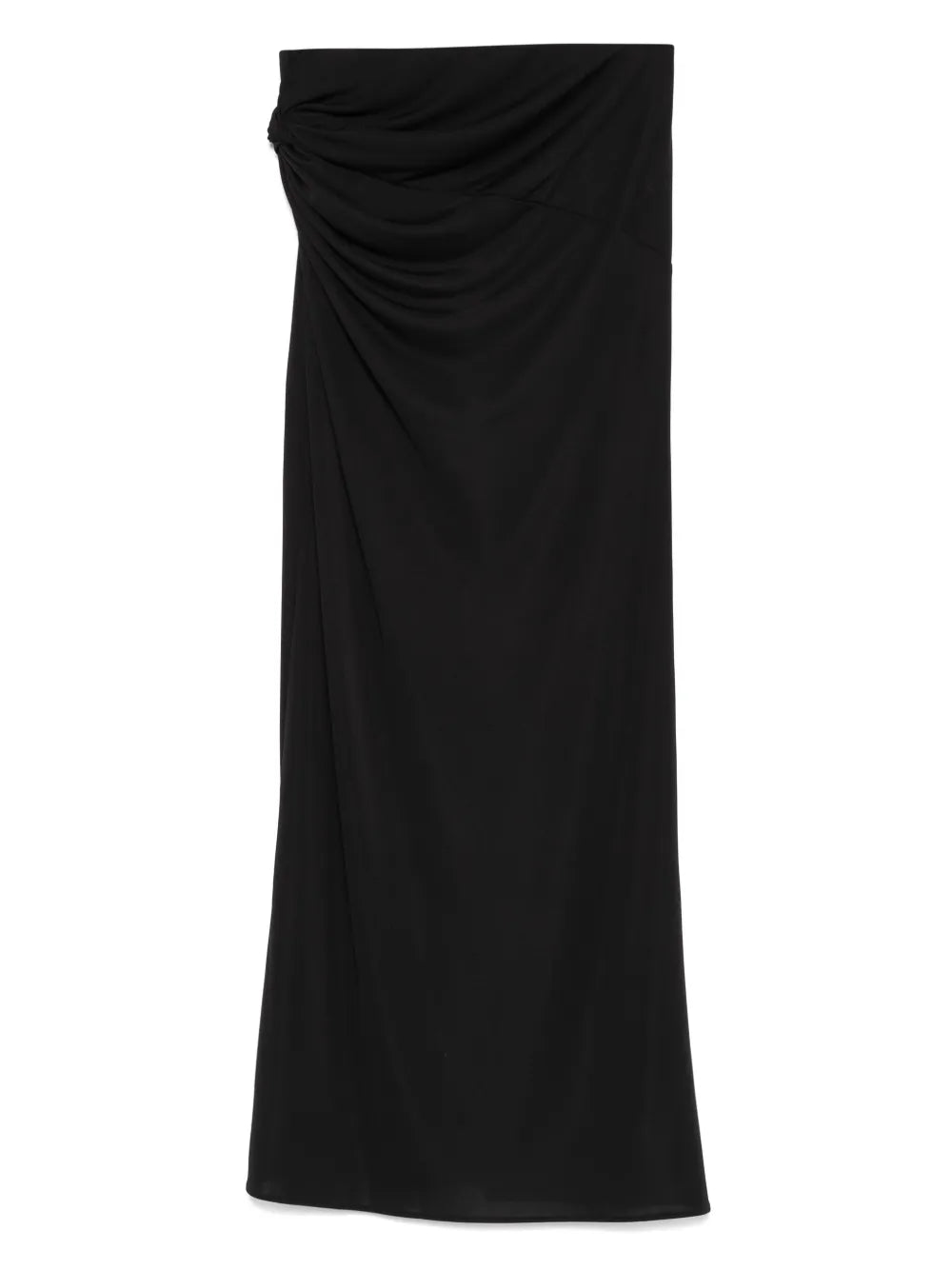 Wrap-Effect Midi Skirt