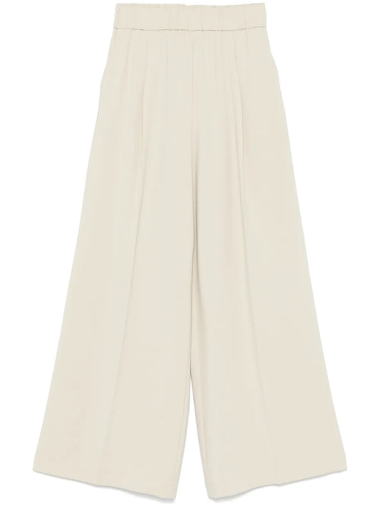 Pleated Wide-Leg Trousers
