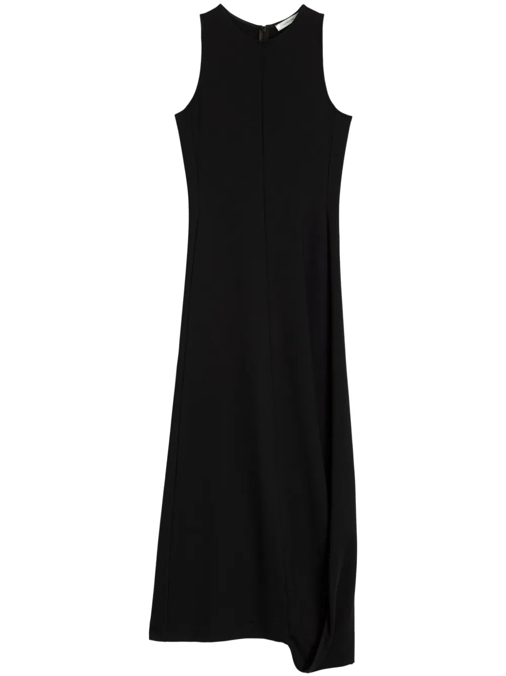 Twisted-Hem Midi Dress