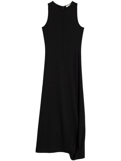 Twisted-Hem Midi Dress