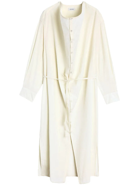 Soft-Collar Maxi Dress