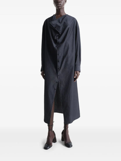 Soft-Collar Maxi Dress
