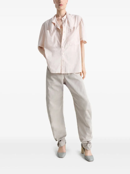 Short Sleeve With Foulard Shirt