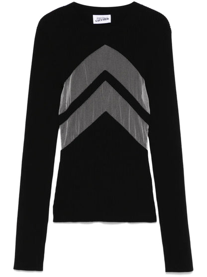 Chevron-Detail Sweater