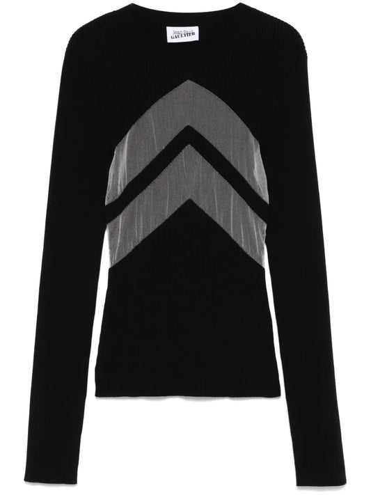 Chevron-Detail Sweater