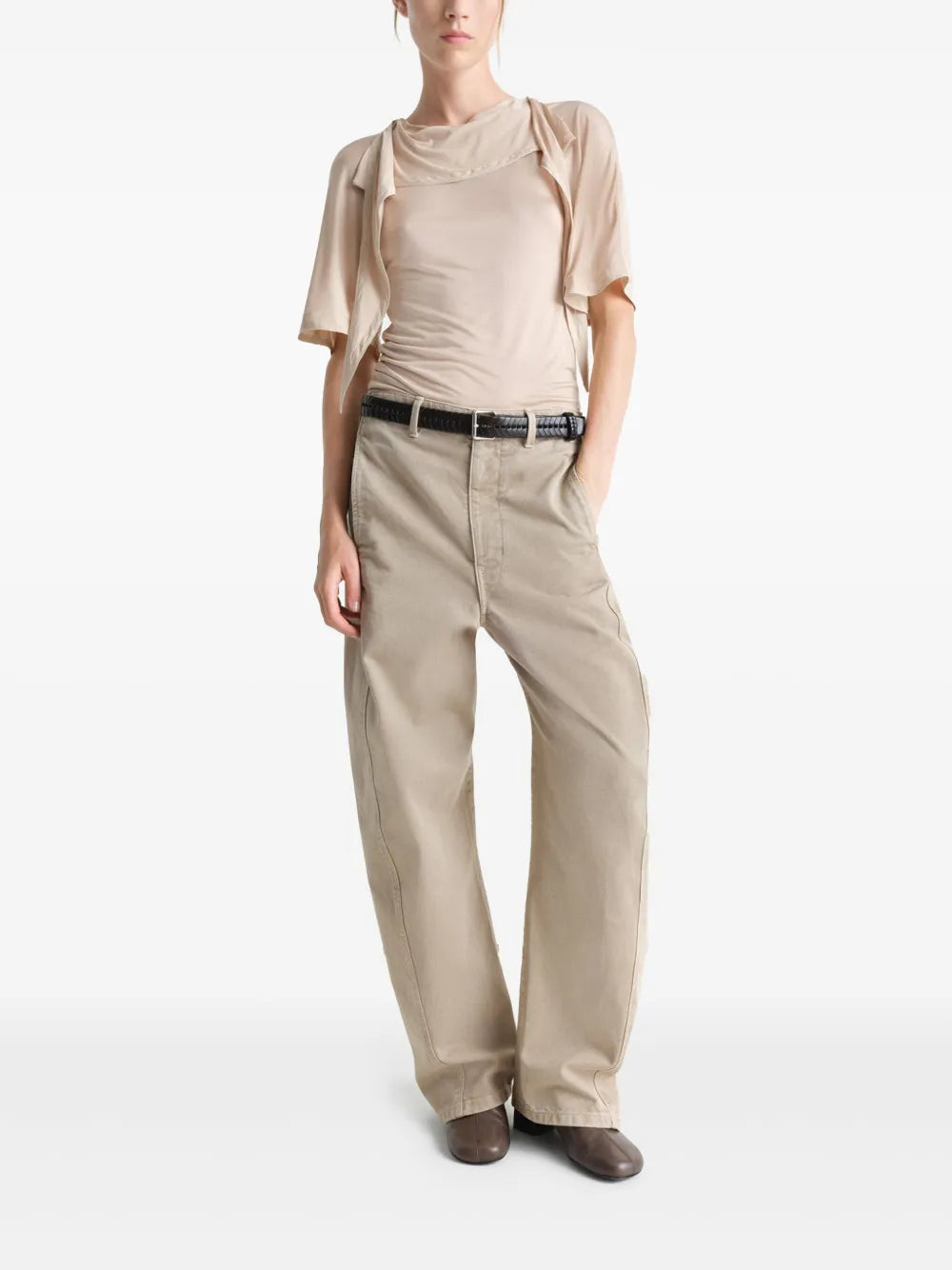 Short Sleeve With Foulard T-Shirt