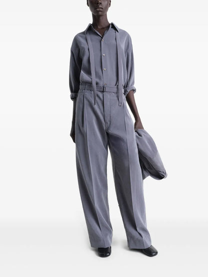 Silk Belted Pants