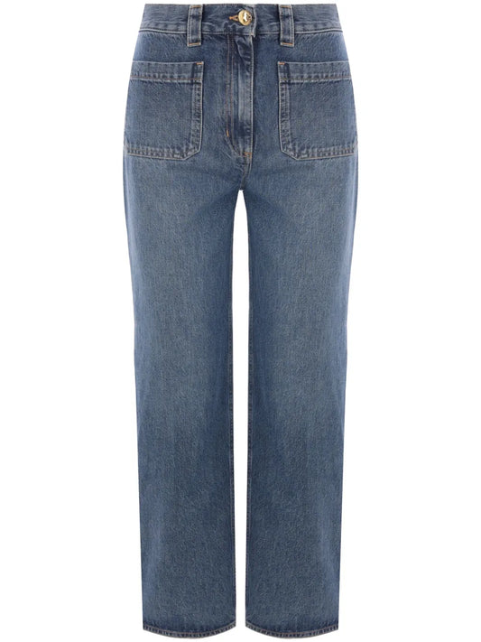 Mid-Rise Cropped Jeans