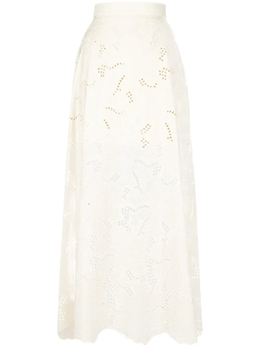 Embroidered Maxi Skirt