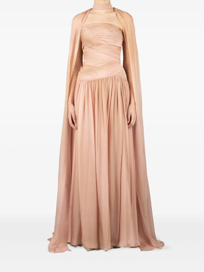 Printed Chiffon Gown