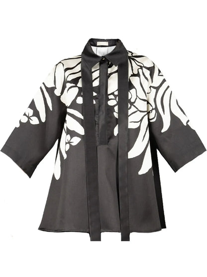 Floral-Print Blouse