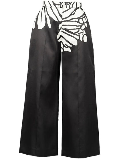 Printed Mikado Trousers