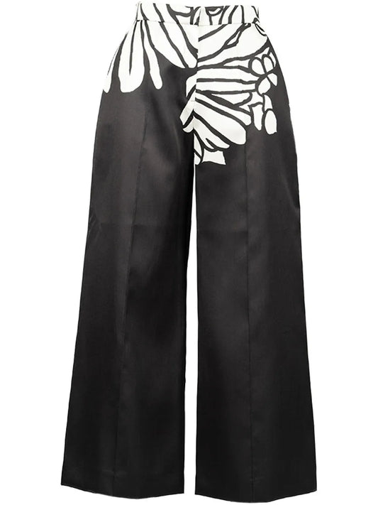 Printed Mikado Trousers