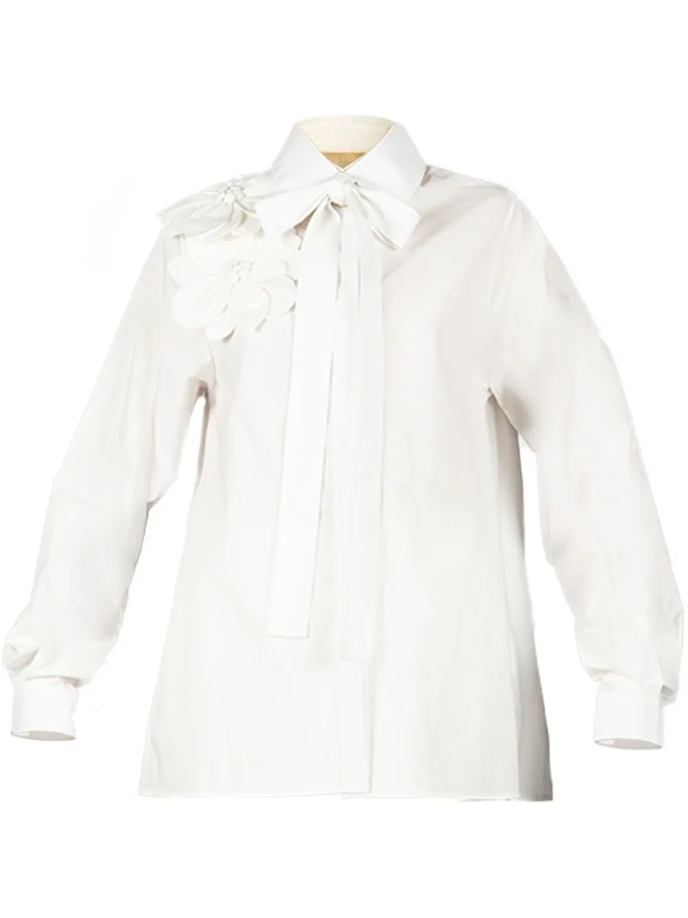 Floral-Appliqué Shirt