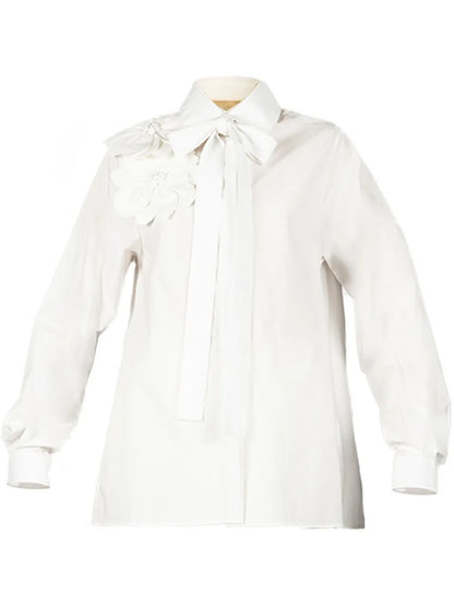 Floral-Appliqué Shirt