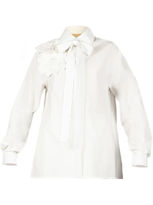 Floral-Appliqué Shirt