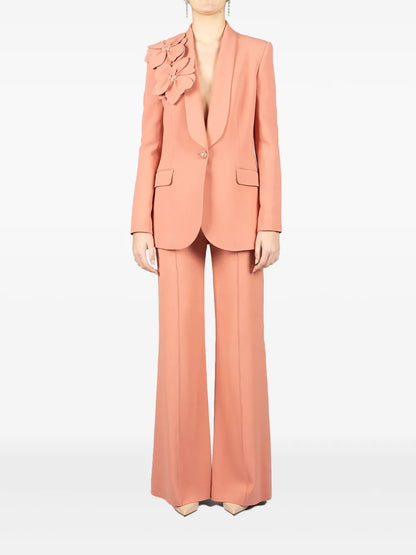 Floral-Appliqué Blazer