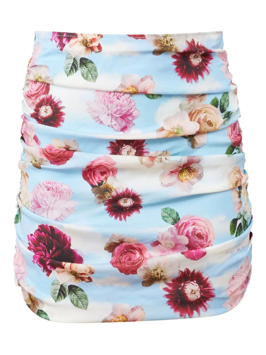 Floral-Print Skirt