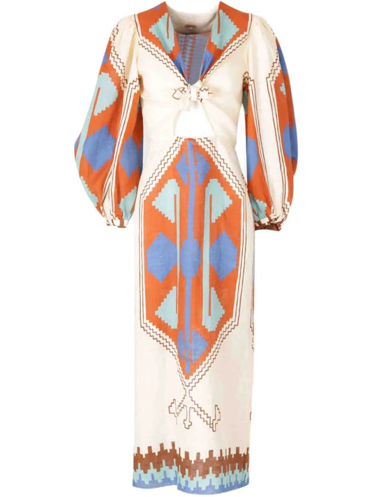 Sailing Flags Midi Dress