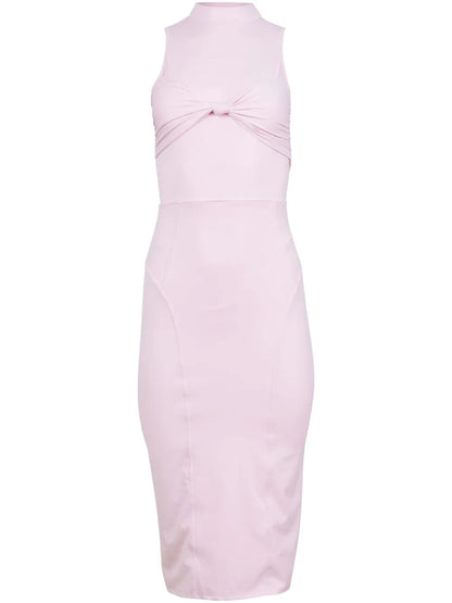 Knot-Detail Jersey Midi Dress
