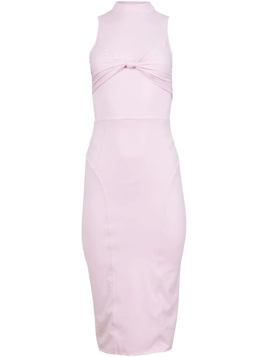 Knot-Detail Jersey Midi Dress