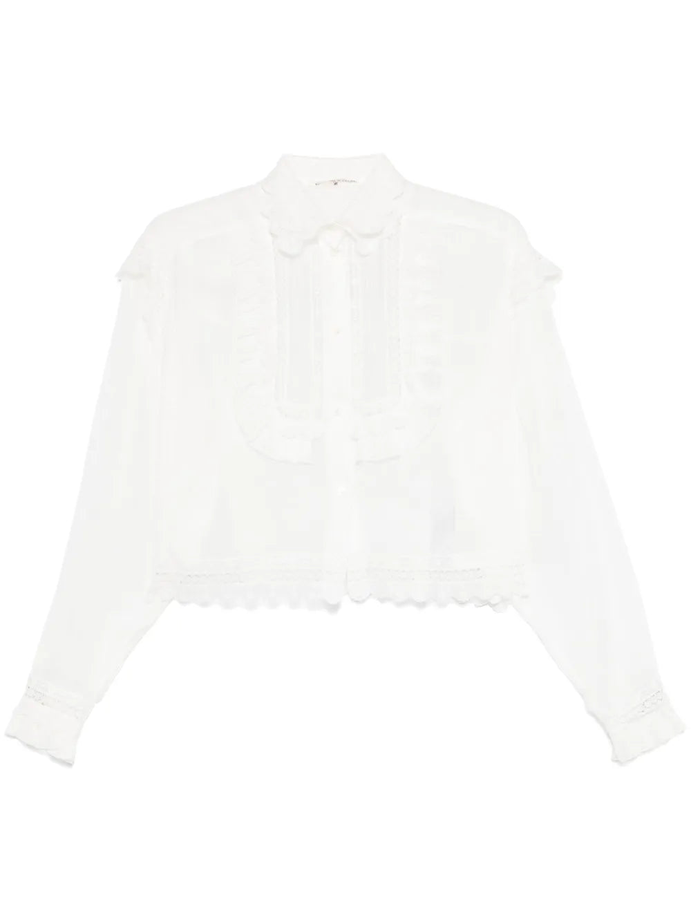 Lace-Panelling Shirt