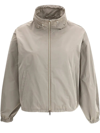 Drawstring-Collar Jacket